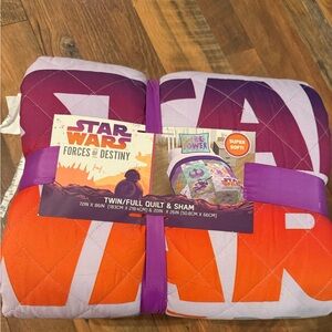 Star Wars Forces of Destiny Quilt & Sham - Purple and Orange
